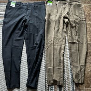 Kenneth Cole Reaction Men’s Dress Slacks Lot (2) – Charcoal & Tan Pants NWT